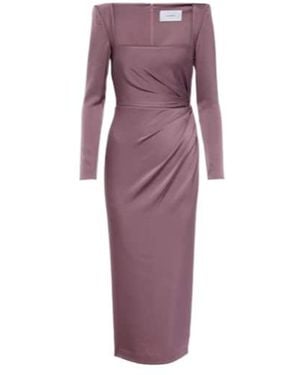 Alex Perry Satin Midi Dress - Purple