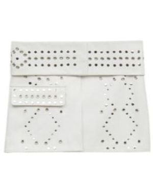Marni Leather Mini Skirt With Studs - Multicolour