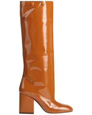 Marni Patent Leather Ankle Boots - Brown