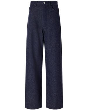 AURALEE Casual Pants With Belt Loops - Blue