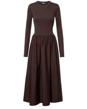 Polo Ralph Lauren Cotton Midi Dress - Brown