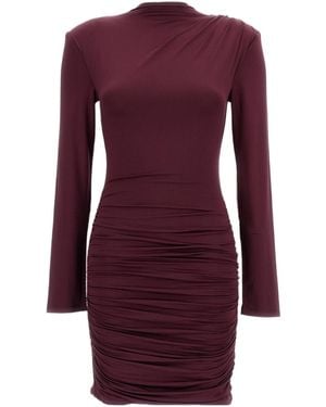 ROTATE BIRGER CHRISTENSEN Draped Ruched Mini Dress - Purple