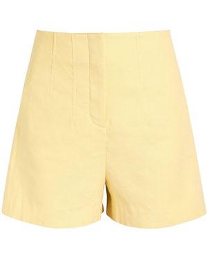Veronica Beard Brit Linen Tailored Shorts - Yellow