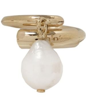 Chloé Pendant Ring - White