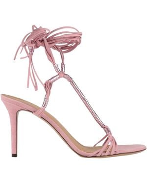Isabel Marant Minimalist Metallic Sandals - Pink