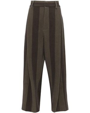 Uma Wang Casual Trousers With Waist And Loop Straps - Black
