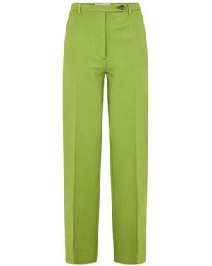 Miu Miu High Waisted Wide Leg Casual Pants - Green