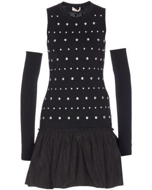 Liu Jo Crewneck Embellished Dress - Black