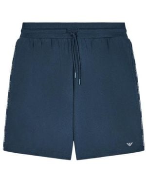 Emporio Armani Lace-Up Casual Shorts - Blue