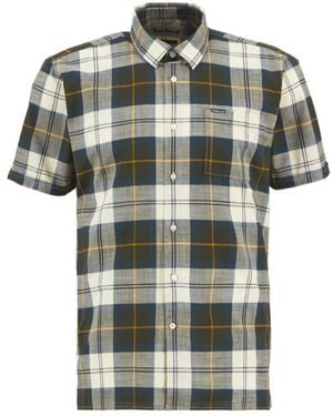 Barbour Tartan-Pattern Short-Sleeve Shirt - Green