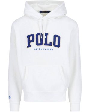 Polo Ralph Lauren Logo Hooded Sweatshirt - White