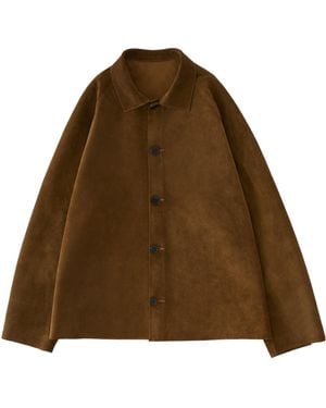 Studio Nicholson Bowe Suede Jacket - Brown