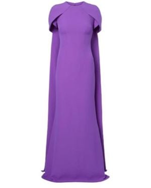 Safiyaa Ginko Caped Gown - Purple