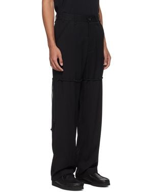 Song For The Mute Belt Loop Design Casual Pants - Black