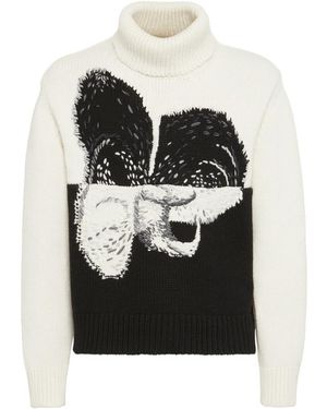 McQueen Turtleneck Knitted Jumper - Black