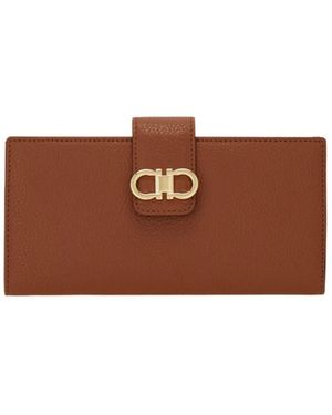 Ferragamo Continental Wallet - Brown