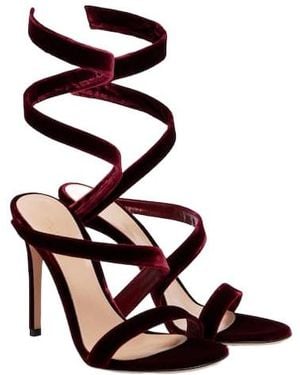 Gianvito Rossi Velvet Sandals - Black