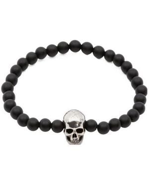 McQueen Skull Charm Bead-Detailed Bracelet - Multicolour
