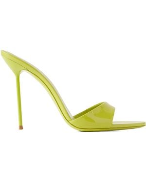 Paris Texas Patent-Leather Mules - Yellow