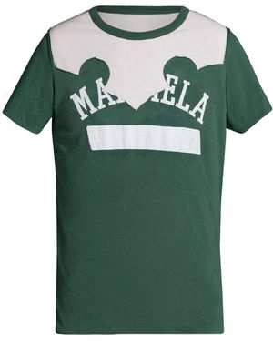 Maison Margiela Distressed Crewneck T-Shirt - Green