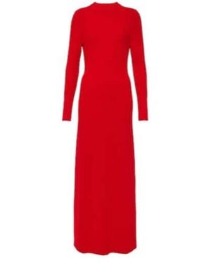 Proenza Schouler Lara Cutout Bouclé Maxi Dress - Red