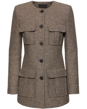 Nili Lotan Gabriella Long Sleeve Casual Jacket - Brown