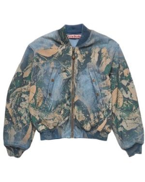 Acne Studios Denim Bomber Jacket - Blue