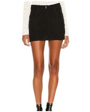 Givenchy Mid-Rise Monogram Mini Skirt - Black