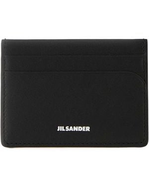 Jil Sander Curve Credit Card Holder - Black