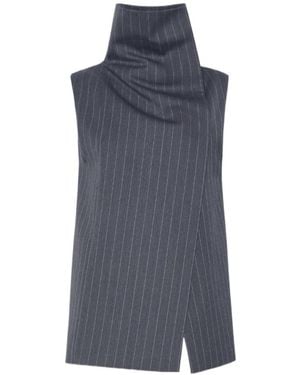 Sportmax Sleeveless Wool Top - Blue