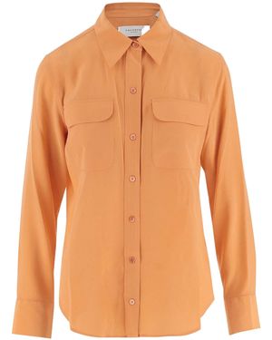 Equipment Signature Shirt With Pointed Collar - Orange