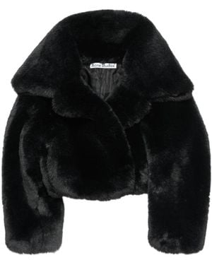 Acne Studios Fluffy Faux Fur Jacket - Black