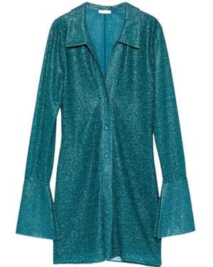 Oséree Long-Sleeve Mini Dress - Blue
