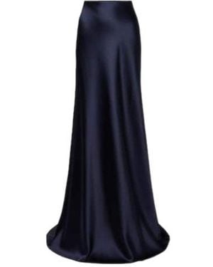 Ralph Lauren Satin Maxi Skirt - Blue