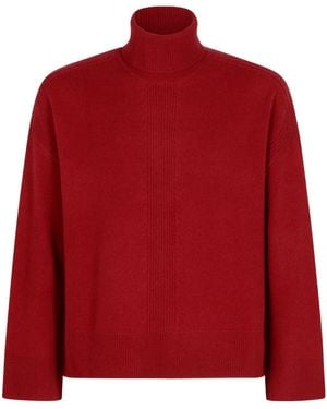 Emporio Armani Roll Neck Ribbed Jumper - Red