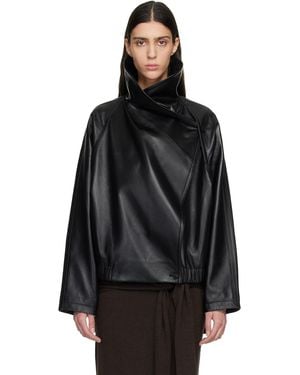 LE17SEPTEMBRE Le17Septembre Sculptured Leather Jacket - Black