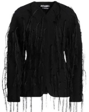 Jacquemus Minimalist V-Neck Jacket - Black