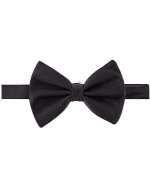 Giorgio Armani Oversize Bow Satin Tie - Blue