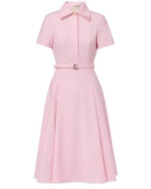Emilia Wickstead Iwona Belted Shirt Dress - Pink