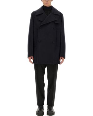Jil Sander Double Breasted Caban Jacket - Black