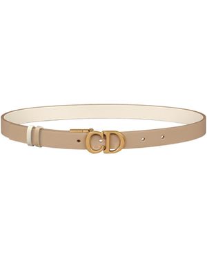 Dior Reversible Saddle Belt - White