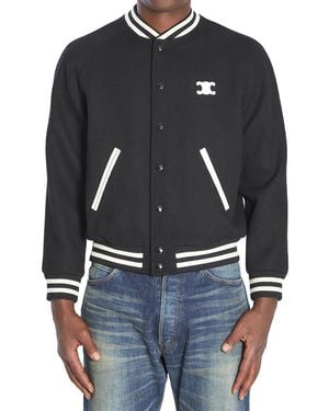Celine Triomphe Teddy Lined Jacket - Black