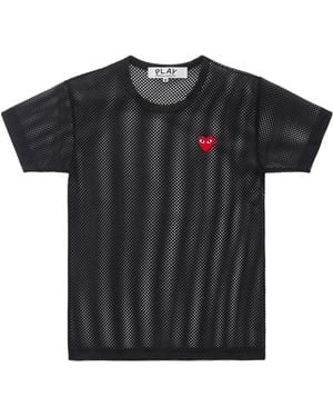 COMME DES GARÇONS PLAY Crew Neck Short-Sleeved T-Shirt - Black