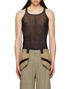Dion Lee Round-Neck Sleeveless Tank Top - Brown