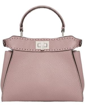 Fendi Peekaboo Mini Top Handle Bag - Pink