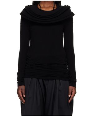 Junya Watanabe Stretch Jersey Drape T-Shirt - Black