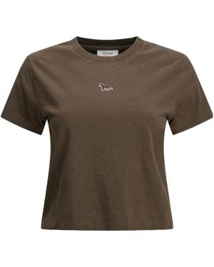Maison Kitsuné Maison Kitsuné Baby Fox Cropped T-Shirt - Green