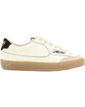 Autry Lace-Up Logo Low-Top Trainers - White