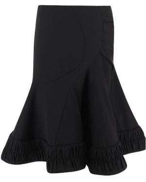 Dries Van Noten Flared Midi Skirt - Black