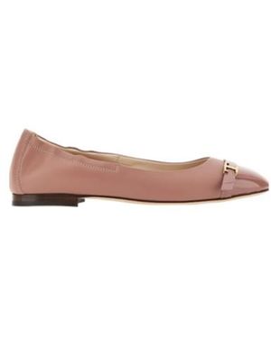 Tod's Round-Head Flat Shoes - Pink